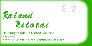 roland milotai business card